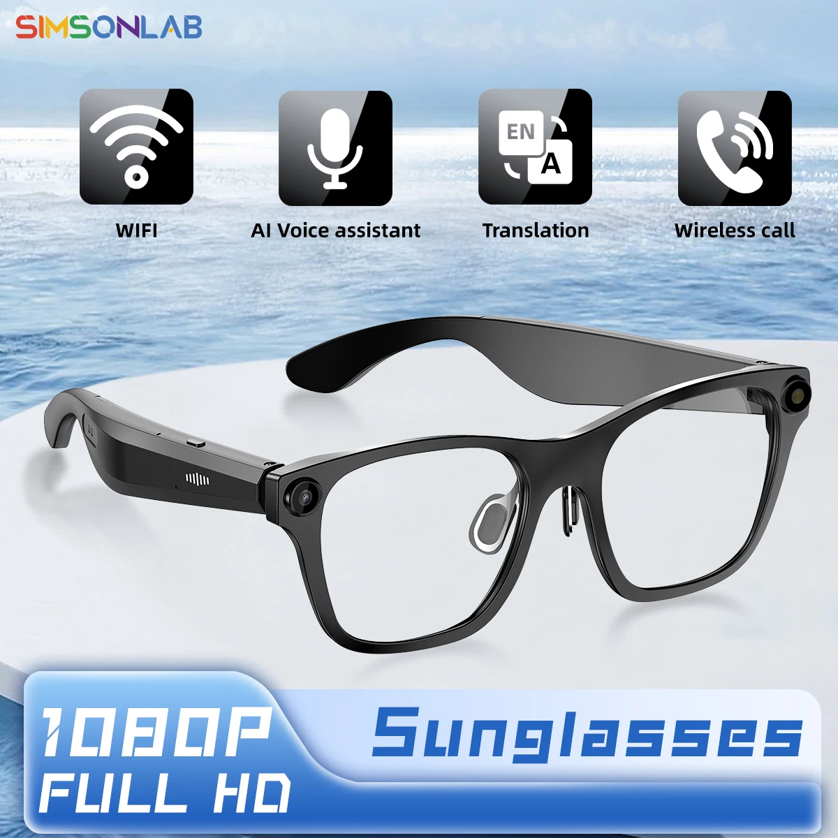 

2025 Smart Glasses Camera Bluetooth Calling AI Translate&Conversation Video Recording Fashionale Headphone Men Women Gifts