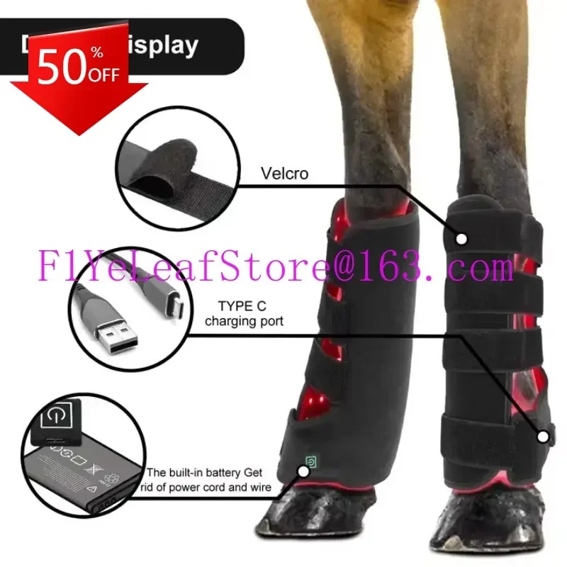 Led light therapy Horseware Equine Boot for Horse Injuries Full Red Therapy Pad