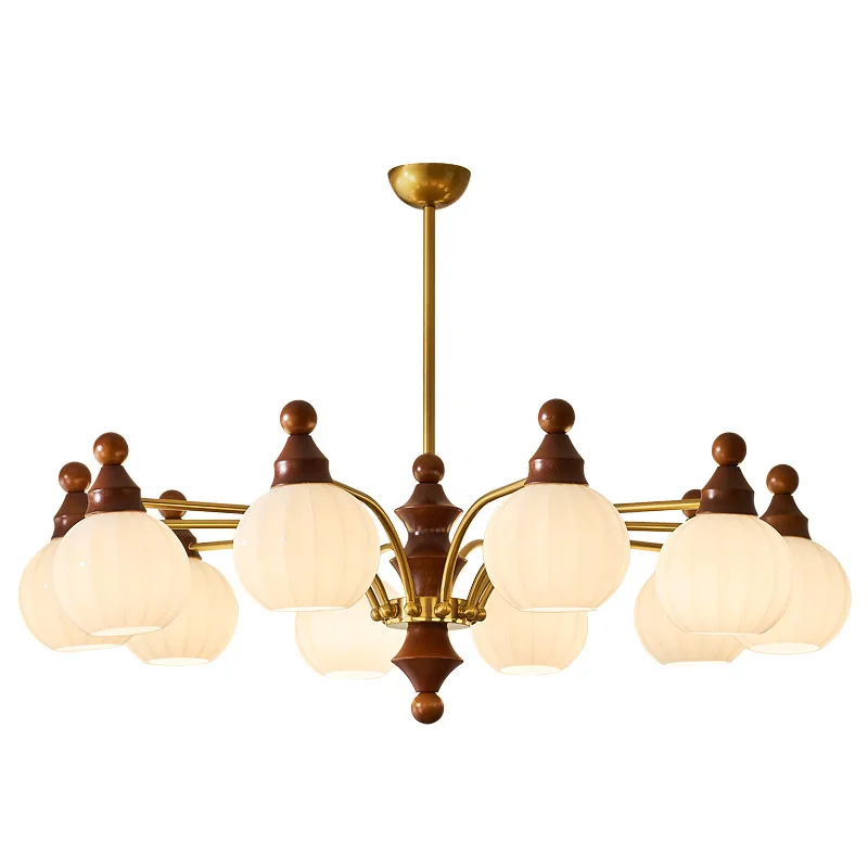 

French medieval style living room chandelier, new Chinese Song Dynasty aesthetics, high-end hall restaurant