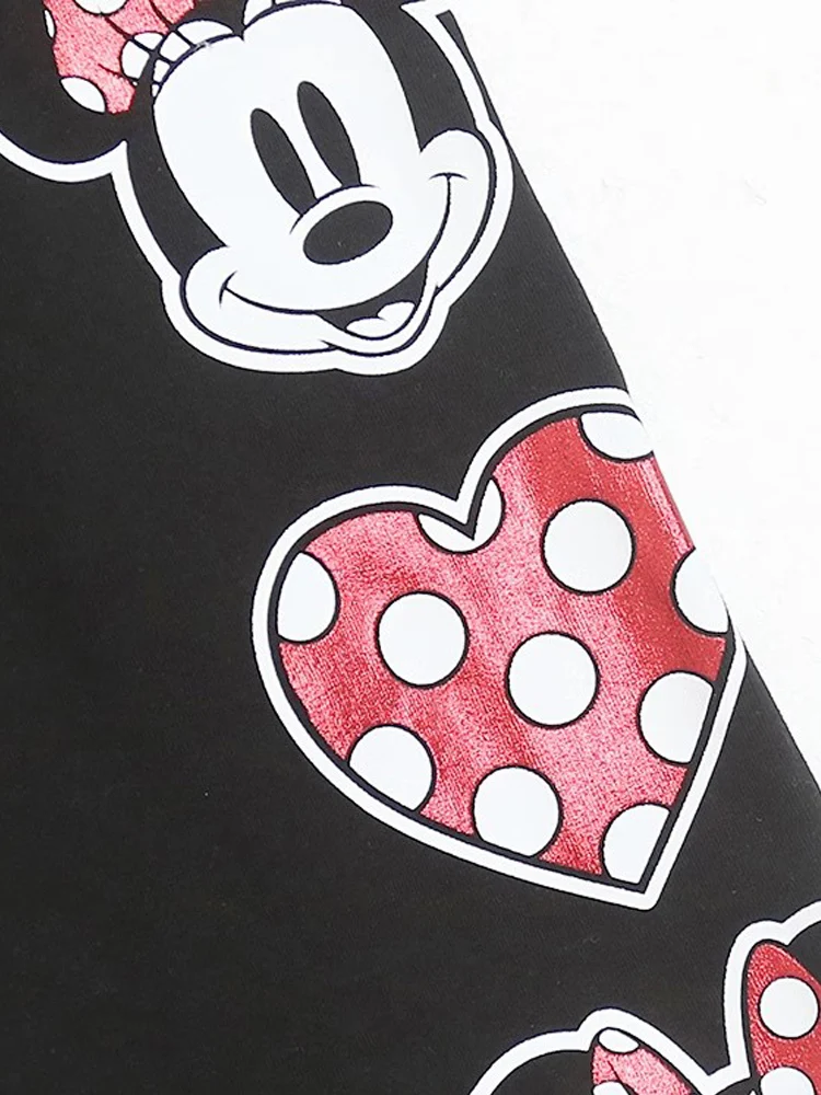 Disney Minnie Mickey Mouse Cartoon Print Casual Women Half Pants Yoga Fitness Running Sports Pants GYM Home Casual Safety Shorts