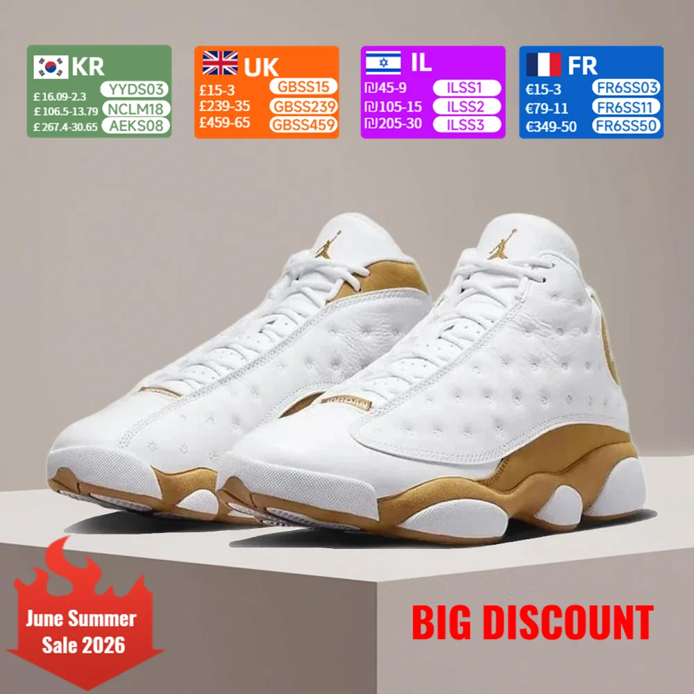 Nike Air Jordan 13: Tênis de basquete elegantes e versáteis com amortecimento, tração e durabilidade. Suporte: 414571-171