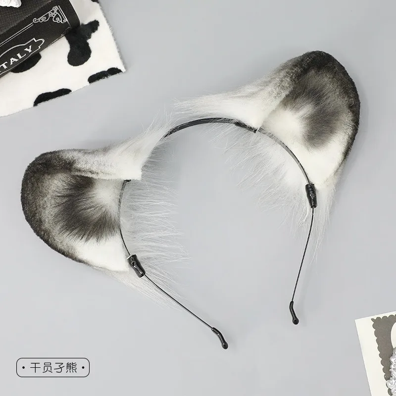 Lolita Plush Hair Hoop Animal Bear Ears Headwear Furry Headband Cute Headpiece Anime Fancy Dress Kawaii Cosplay Accessories