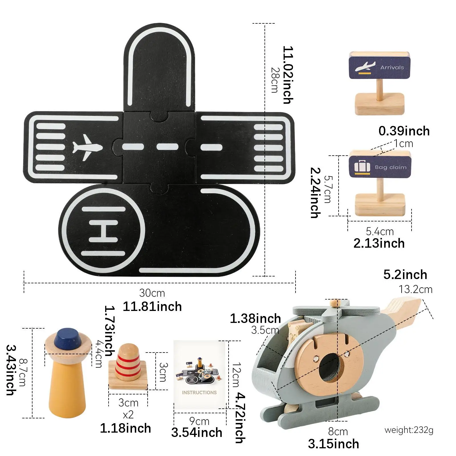 Hölzernes Flugzeugspielzeug, lustiges Handwerk mit Schienenornament, Rollenspiel, frühes Lernspielzeug für Reisen, Jungen und Mädchen, Geschenk zum Kindertag
