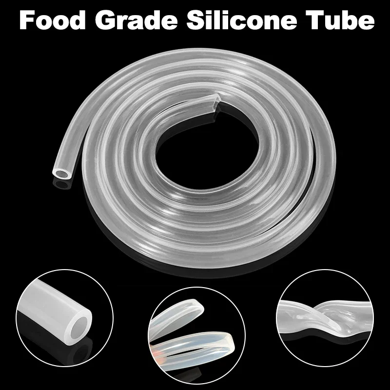 6x12  Silicone Tubing ID 6mm OD 12mm Food Grade Flexible Drink Tubing Pipe Temperature Resistance Nontoxic Transparent