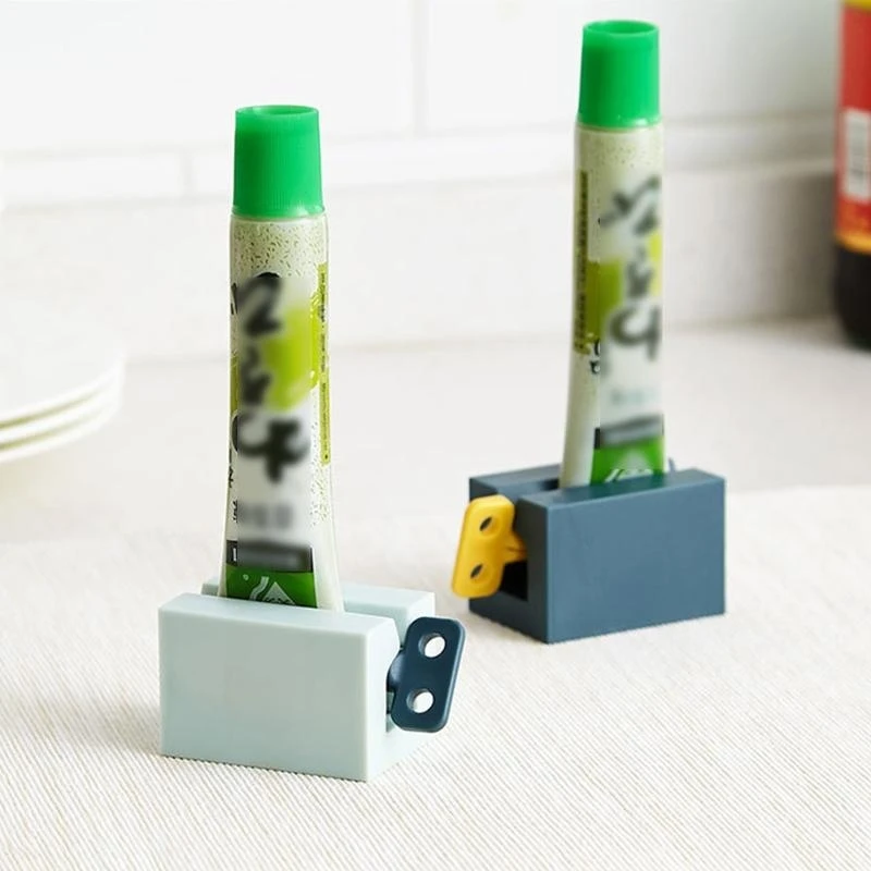 Picture 4: Toothpaste Squeezer Rolling Tube Toothpaste Squeezer with Frosted Handles Toothpaste Holder Stand Bathroom