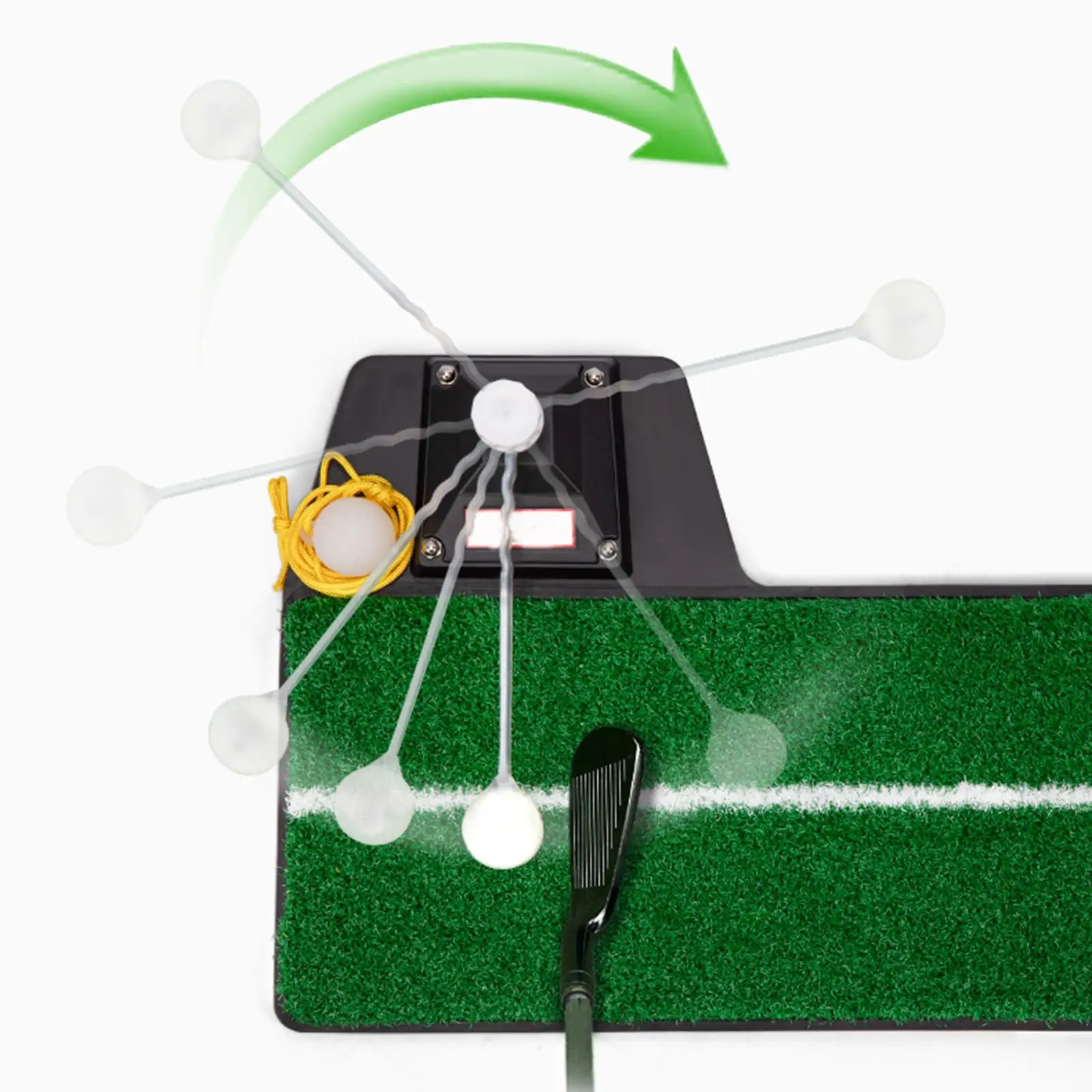 

Тренажер для гольфа: регулируемый по высоте коврик для отработки ударов, стабилизирующее устройство для тренировок в помещении и на улице, аксессуар для гольфа