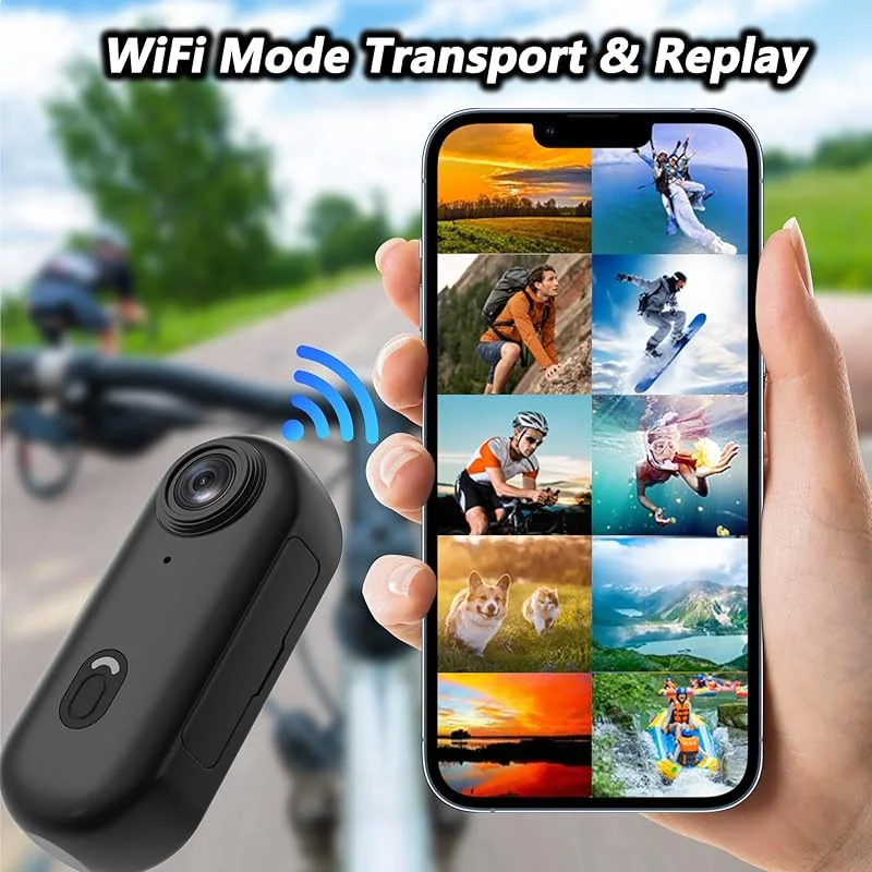 Mini 4K Pocket Magnetic POV Vlog Cam Portable Body Chest Recorder Wireless WiFi Waterproof Action Camera Helmet Bicycle Sports image 2