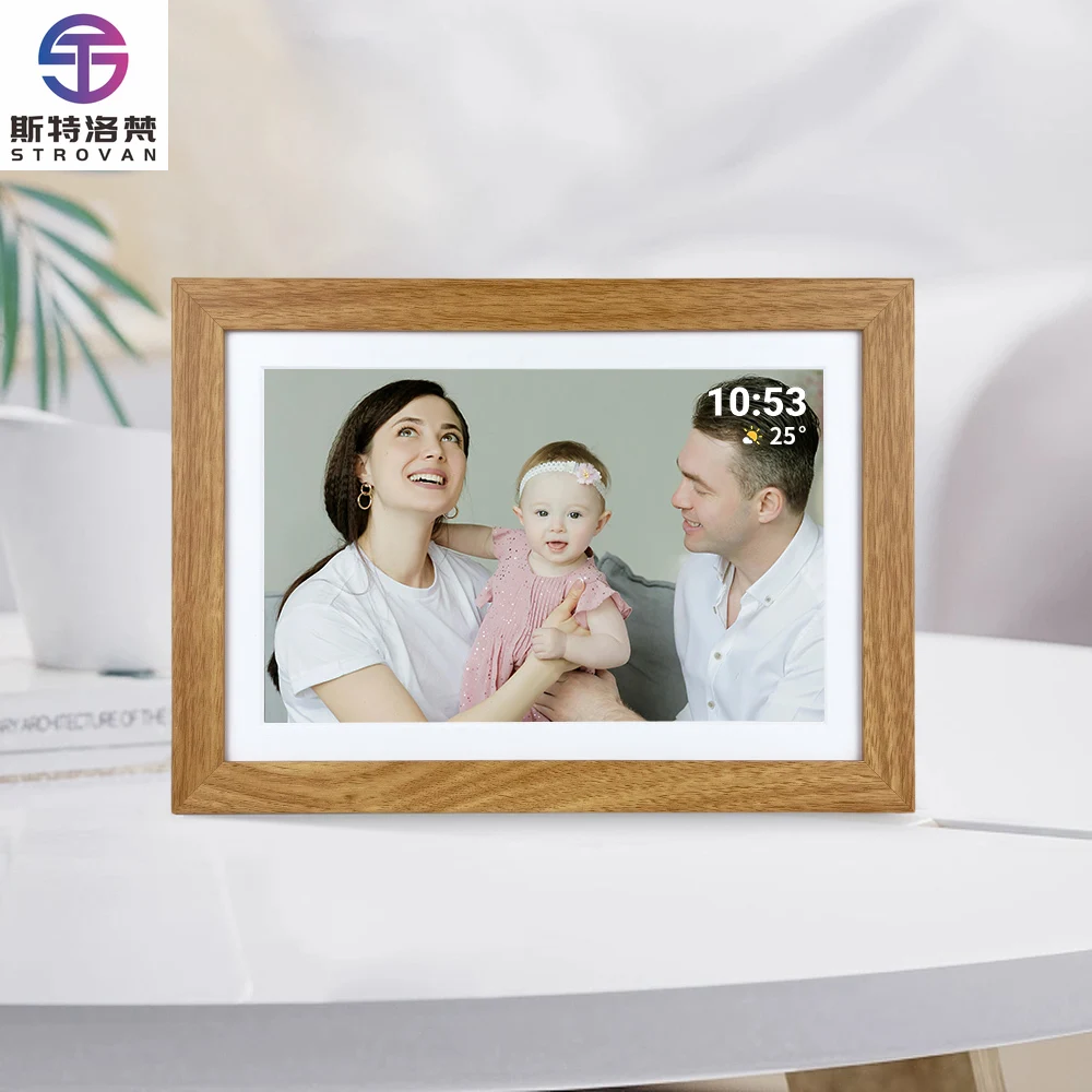 

Wooden Frame 10.1 Inch 800 X 1280 Touch Screen Pictures Videos Digital Photo Frame