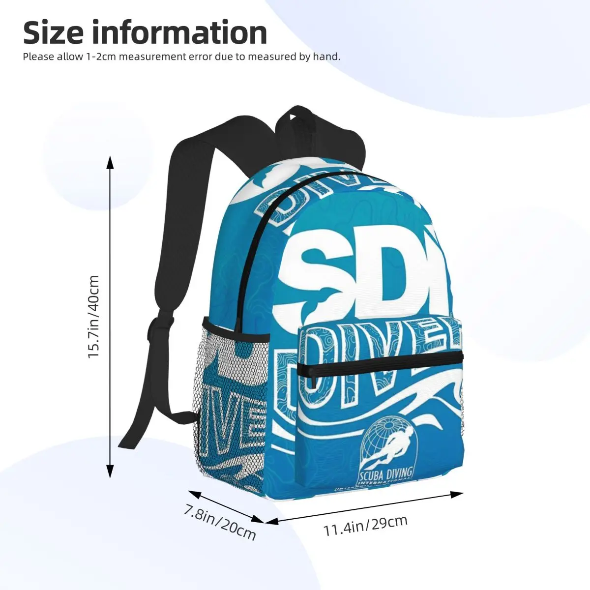Scuba Diving Dive Diver Sea Snorkeling Sports Student Backpack School Bag Hiking Travel Daypack for Men Women Bookbag