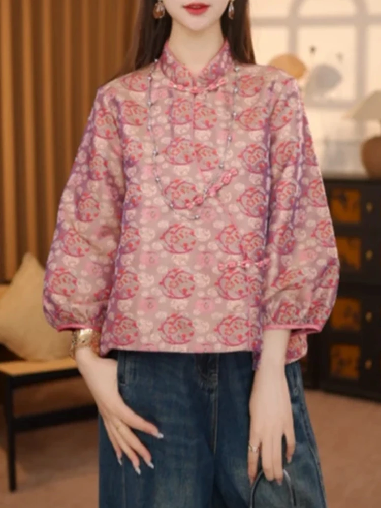

Women's Casual Style Loose Fit Long Sleeve Shirt Versatile Spring Autumn Top Slimming Design Collar Button down