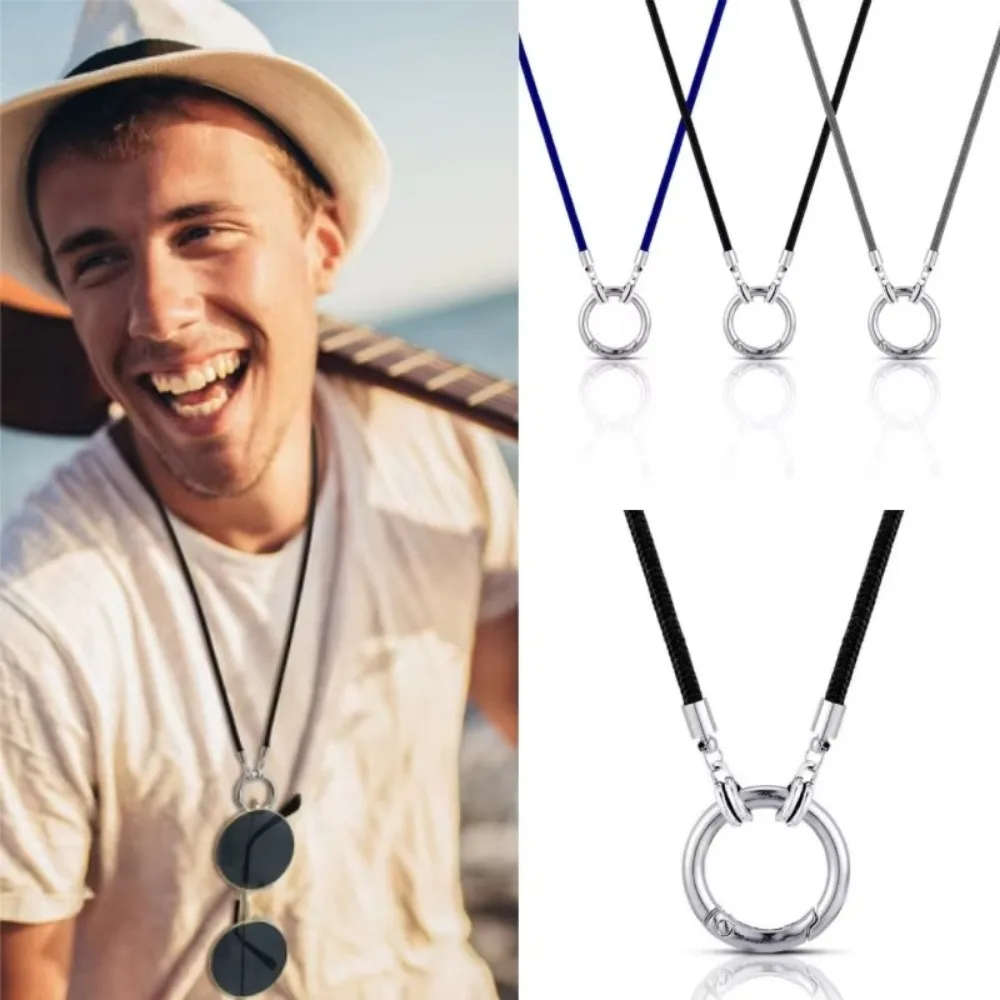 

New Portable Eyeglasses Rope Hanging Anti-lost Cord String Alloy Glasses Holder Unisex