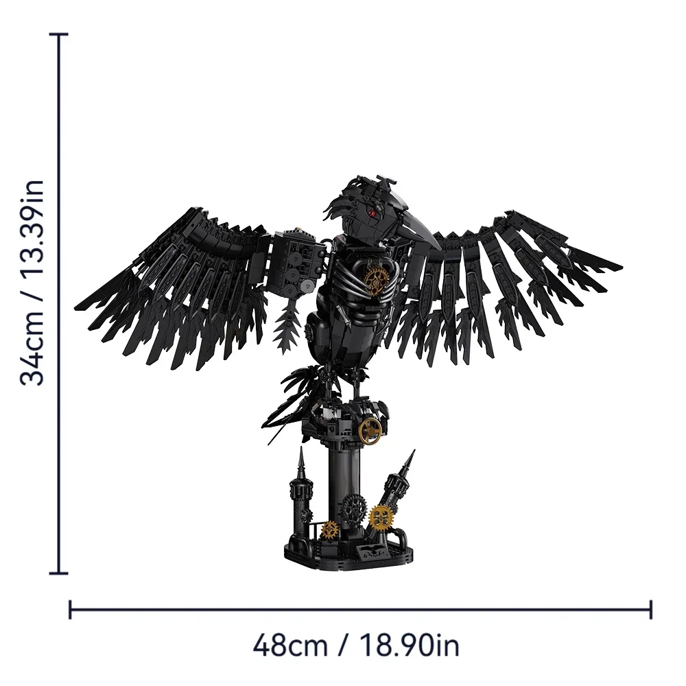 1018PCS Technische Mechanische Krähe Bausteine Set Tiere Montage Ziegel Modell Geburtstag Geschenke STEM Kinder Spielzeug Geschenk für Jungen