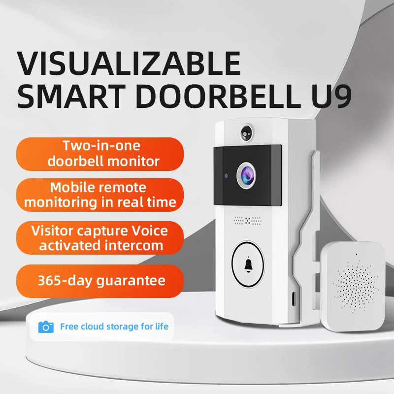 

definition wireless smart video doorbell remote monitoring security home two-way dialogue doorbell infrared night vision cat eye