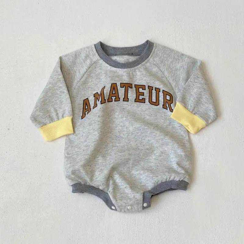 

2025 Autumn New Baby Letter Print Bodysuit Newborn Toddler Long Sleeve Casual Jumpsuit For Boy Girl Toddler Clothes 0-24M