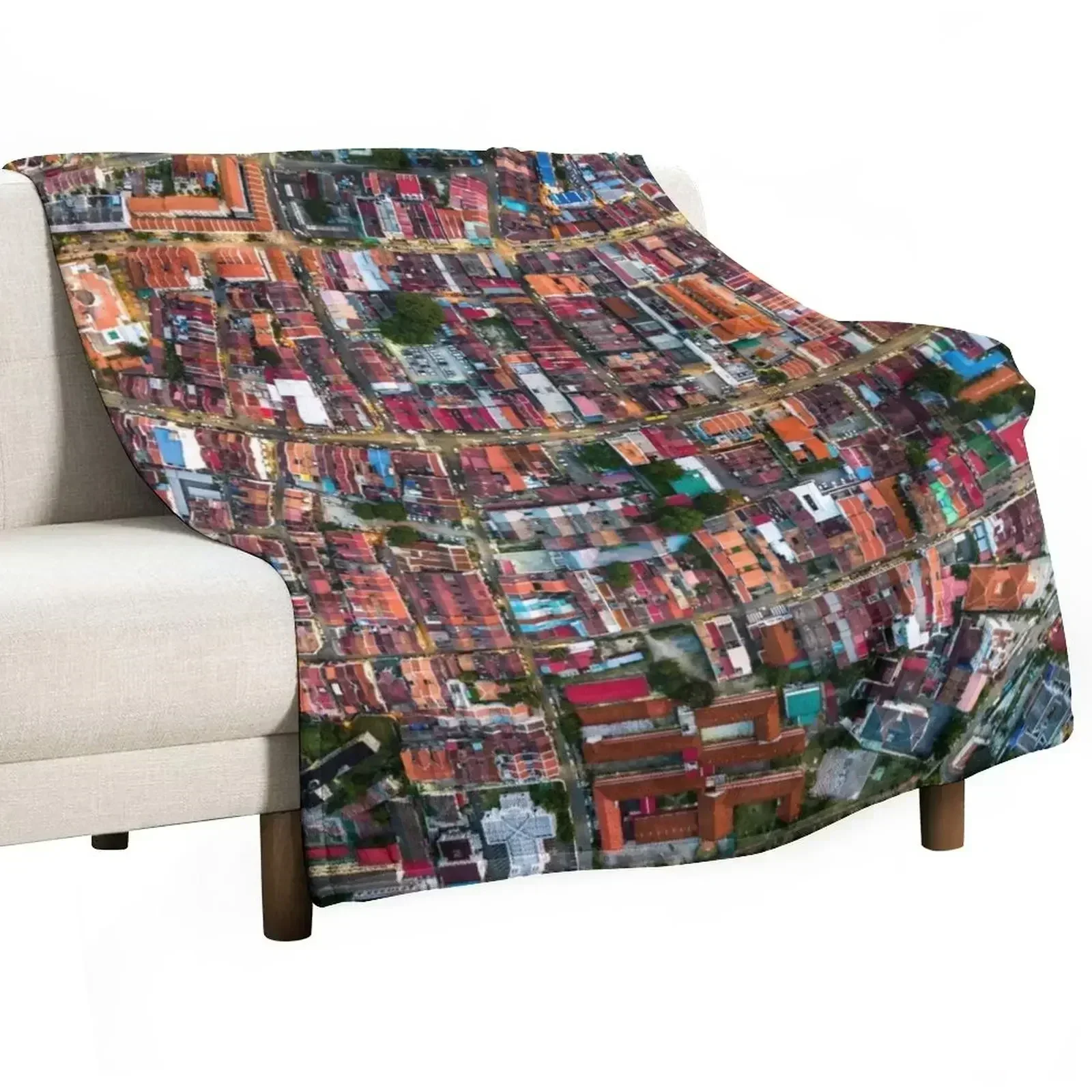 Over Penang - Chulia Street Throw Blanket Weighted Blankets For Sofas Blankets