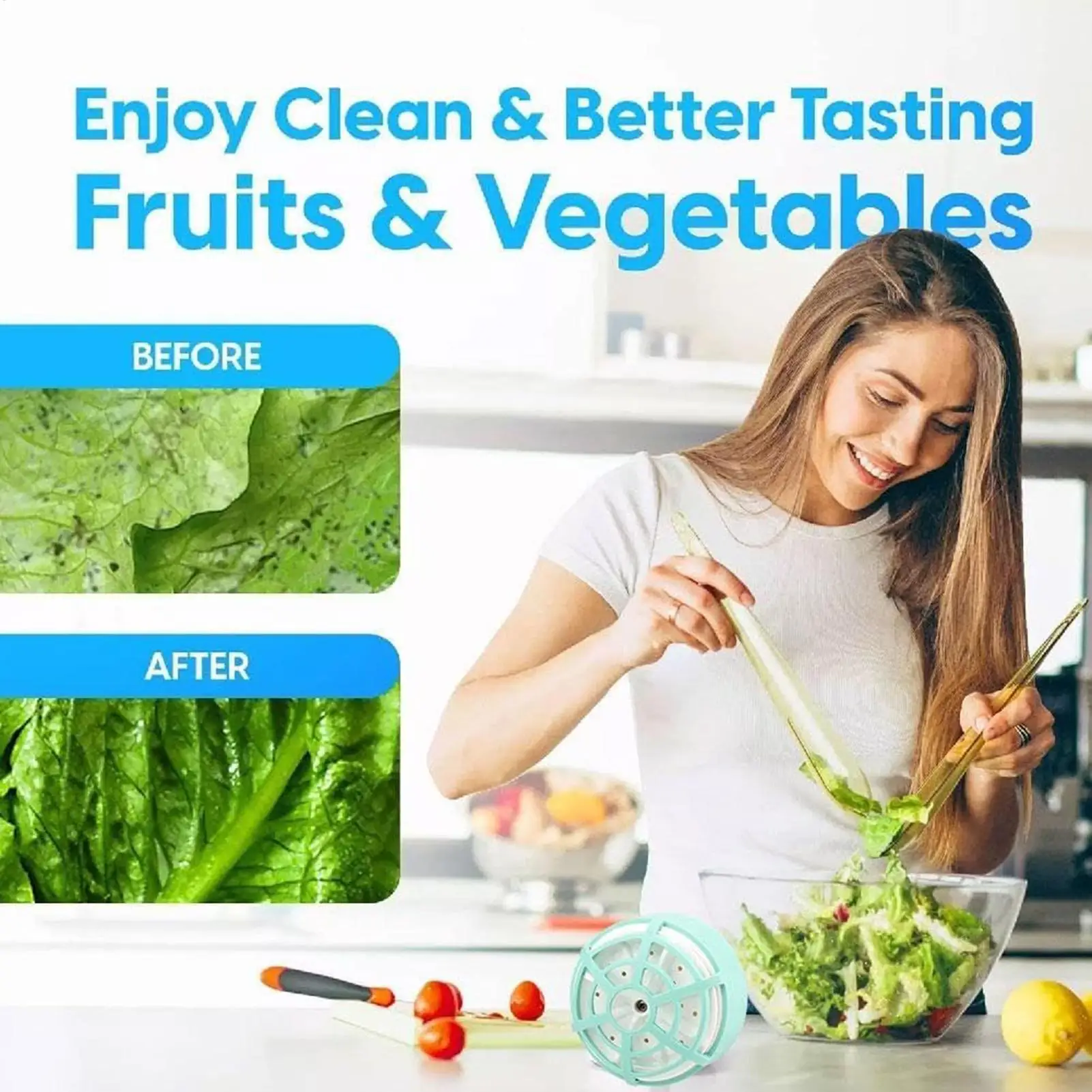 Fruit Cleaner Machine Vegetable Washing Machine Purifier Ultrasonic Kitchen Cooking Healthy Eating Equipment For Meat Rice