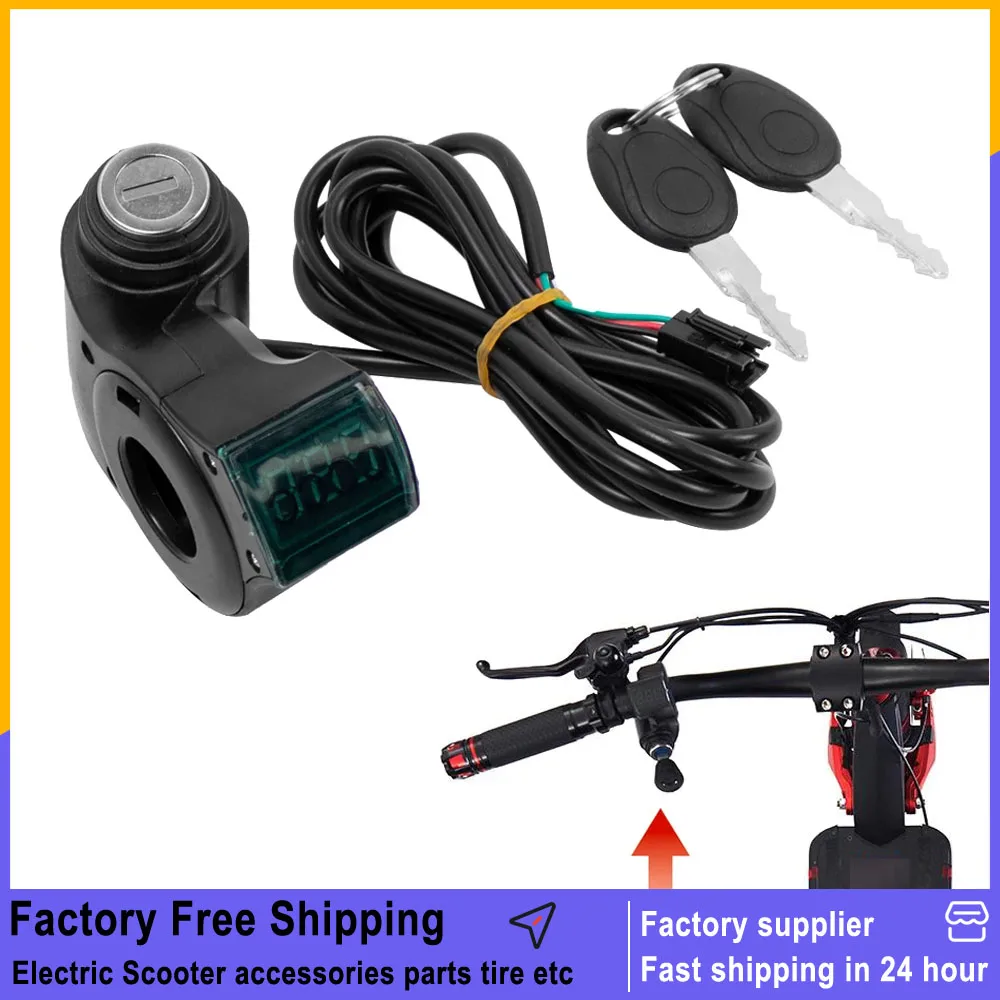 Voltmeter Key Thumb Throttle Digital Button Display Lock with Switch Power for ZERO 8X 10X 11X LCD Electric Scooter Accessories
