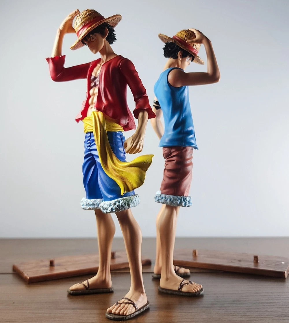 

One Piece JT Studio Action Figure C2 Luffy 23cm PVC Model 2-Pack - Post-Timeskip Hat Press Collectible Statue Decor Gift Toy