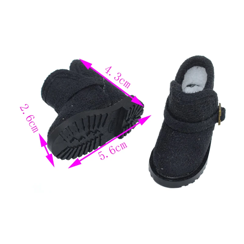5.6cm*2.6cm Mini Toys Doll Shoes Fashion Snow Boots for 1/6 BJD YOSD Doll Gift