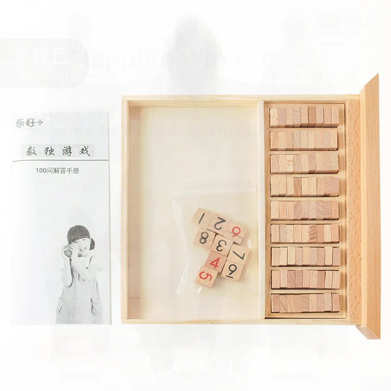 Houten Sudoku 9x9 Spel Schaakbord Educatief Bordspel voor Basisschoolkinderen Logisch Denkspeelgoed