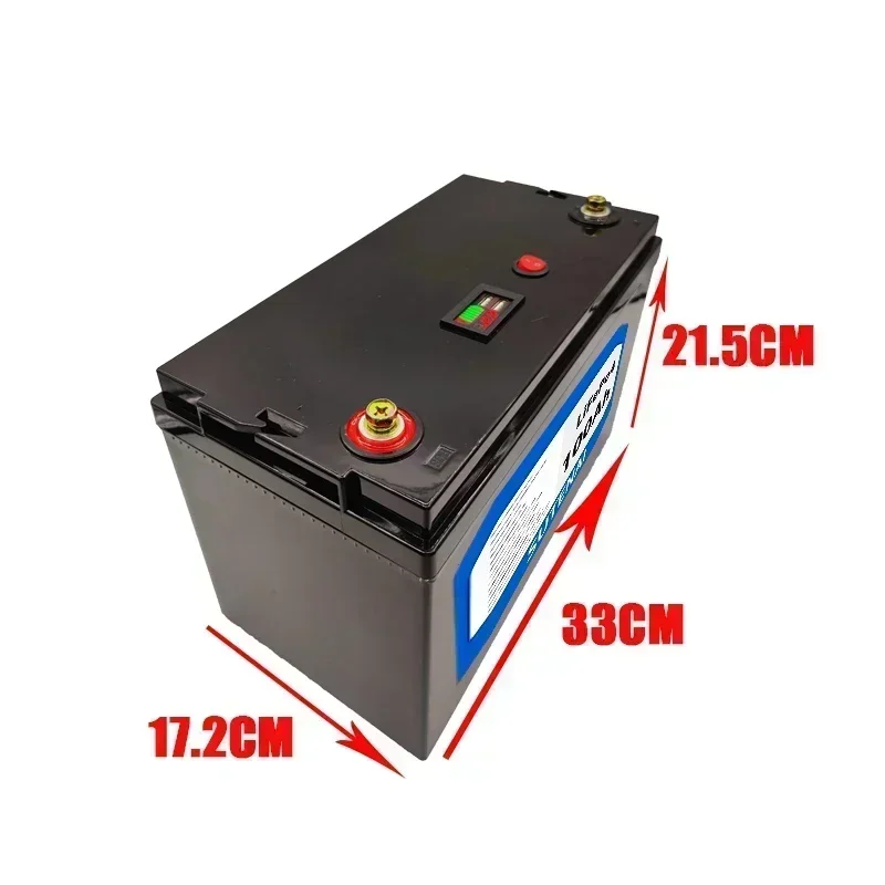 12V 100Ah แบตเตอรี่ลิเธียมเหล็กฟอสเฟต LiFePO4 ในตัว BMS LiFePO4 แบตเตอรี่สําหรับระบบพลังงานแสงอาทิตย์ RV House Trolling มอเตอร์