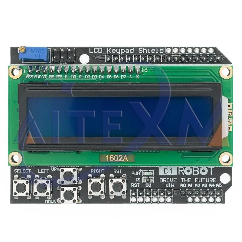 LCD Keypad Shield LCD1602 LCD 1602 Module Display Blue Screen For Arduino ATMEGA328 ATMEGA2560 Raspberry pi UNO