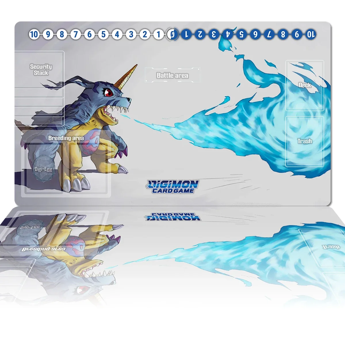 Digimon Playmat Gabumon Mat TCG CCG Board Game Trading Card Game Mat Anime Mouse Pad Rubber Desk Pad Gaming Playmat Free Bag