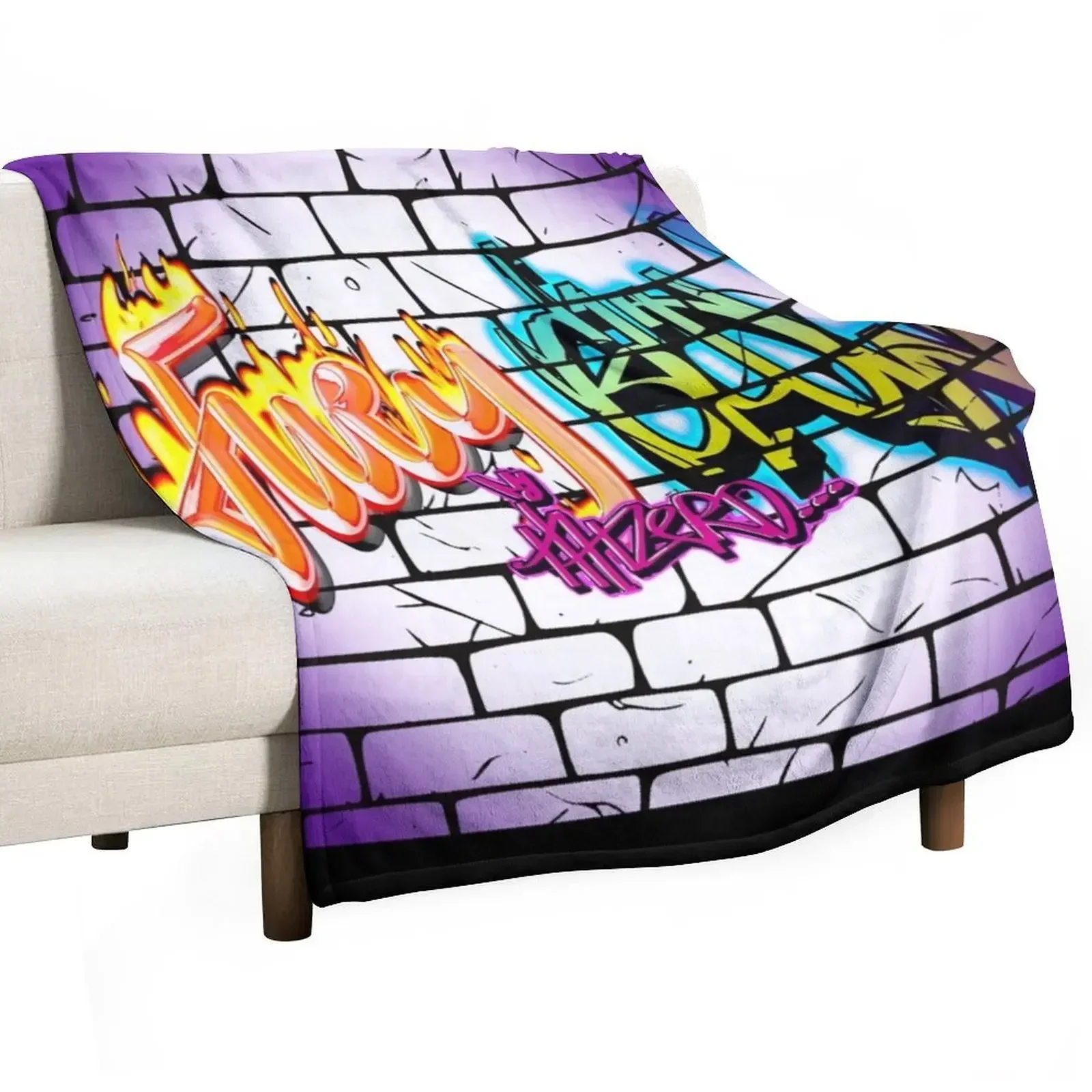 Fury & Glow Throw Blanket Personalized Gift decorative Blankets