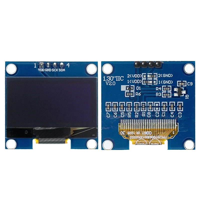 YANXD 1.3 inch OLED module SPI/IIC I2C  white/blue  128X64 1.3