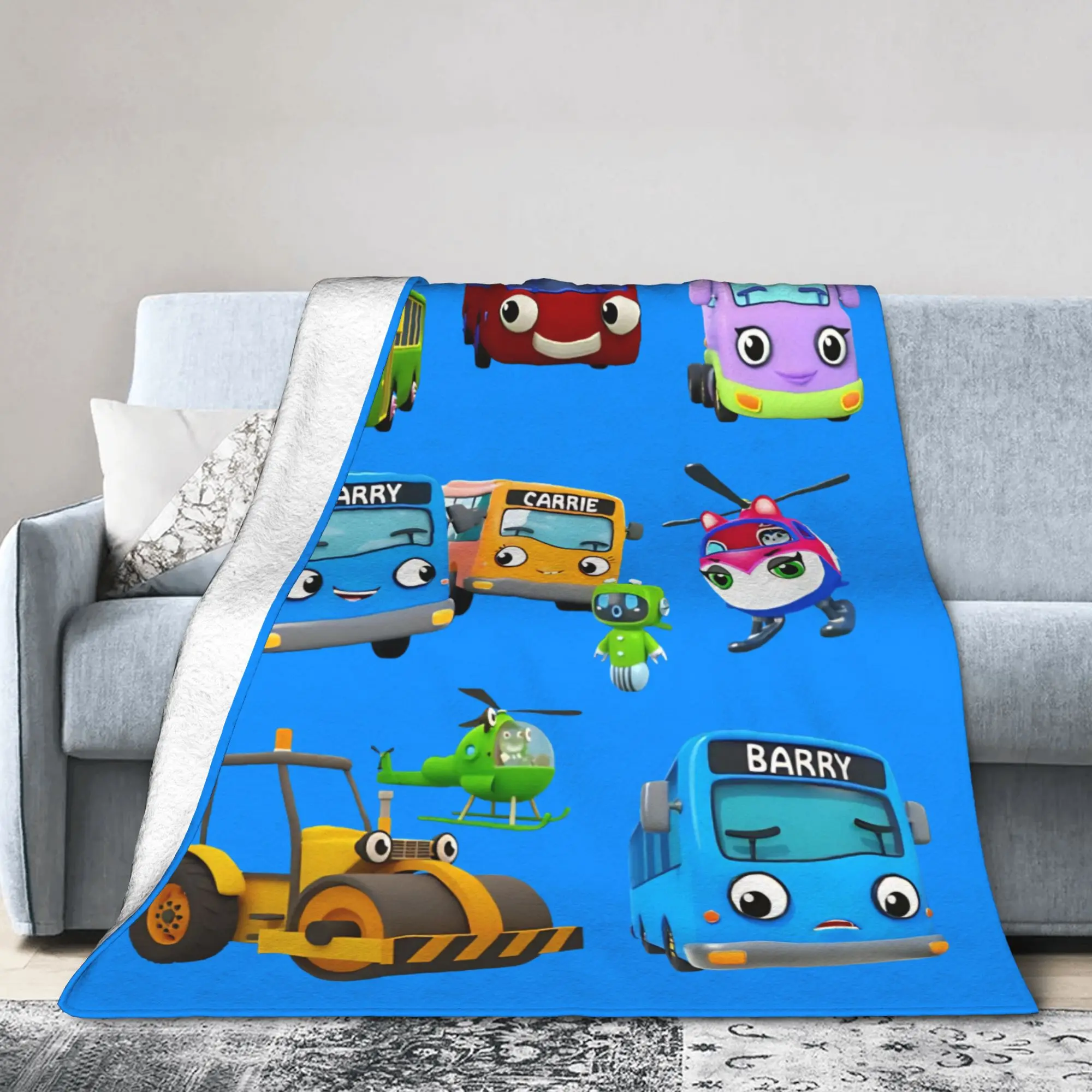 Geckos Garage Fixing Trucks Vehicles Blankets Tayos Fleece Funny Breathable Throw Blanket for Home Spring/Autumn