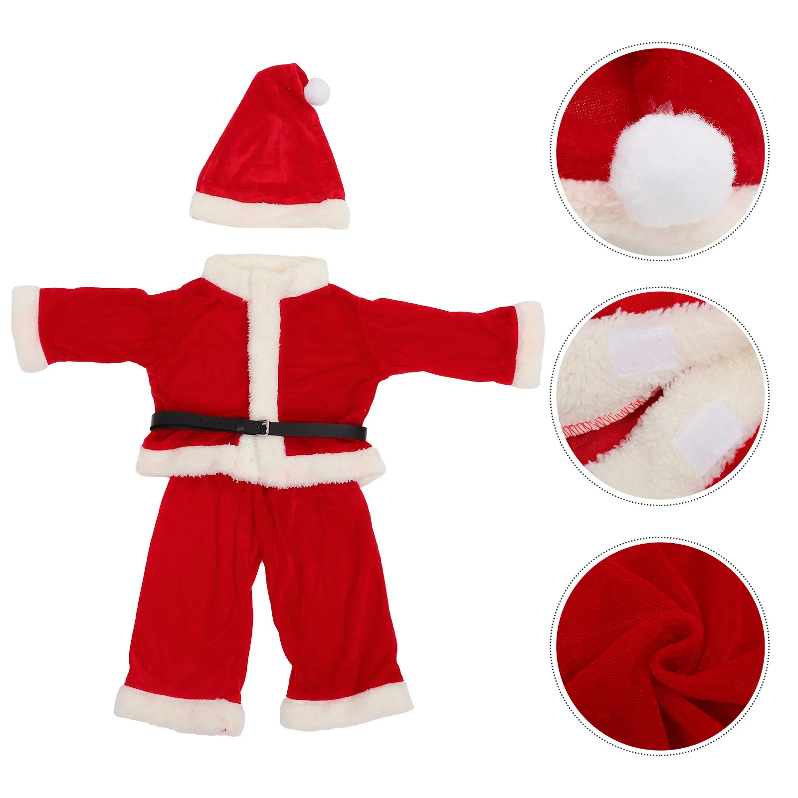 

1Set Boys Santa Claus Costume 90cm Kids Christmas Suit Hat Clothes Party Dress Up Christmas Outfit for Boy Santa Outfits for Boy