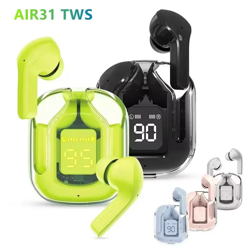 AIR31 Prawdziwy bezprzewodowy zestaw słuchawkowy Bluetooth Binaural Small In Ear Buds Sportowe słuchawki stereo Bass TWS Najnowsze sportowe