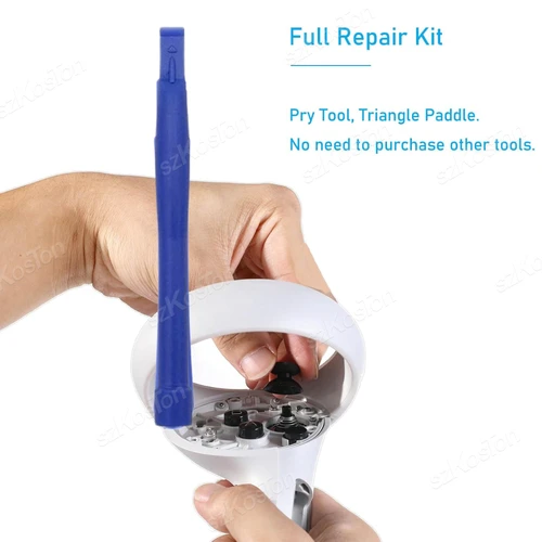 Imagen 2 del producto Kit de repuesto de palanca de mando VR para controlador Meta Quest 2 Quest 3 con herramienta de palanca, piezas de reparación, accesorios de palos de pulgar