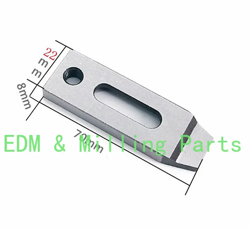 2X CNC Wire EDM Cutter Stainless Steel Jig Holder Clamp 70x22x8mm M8 Screw Claw For Clamping And Level EDM