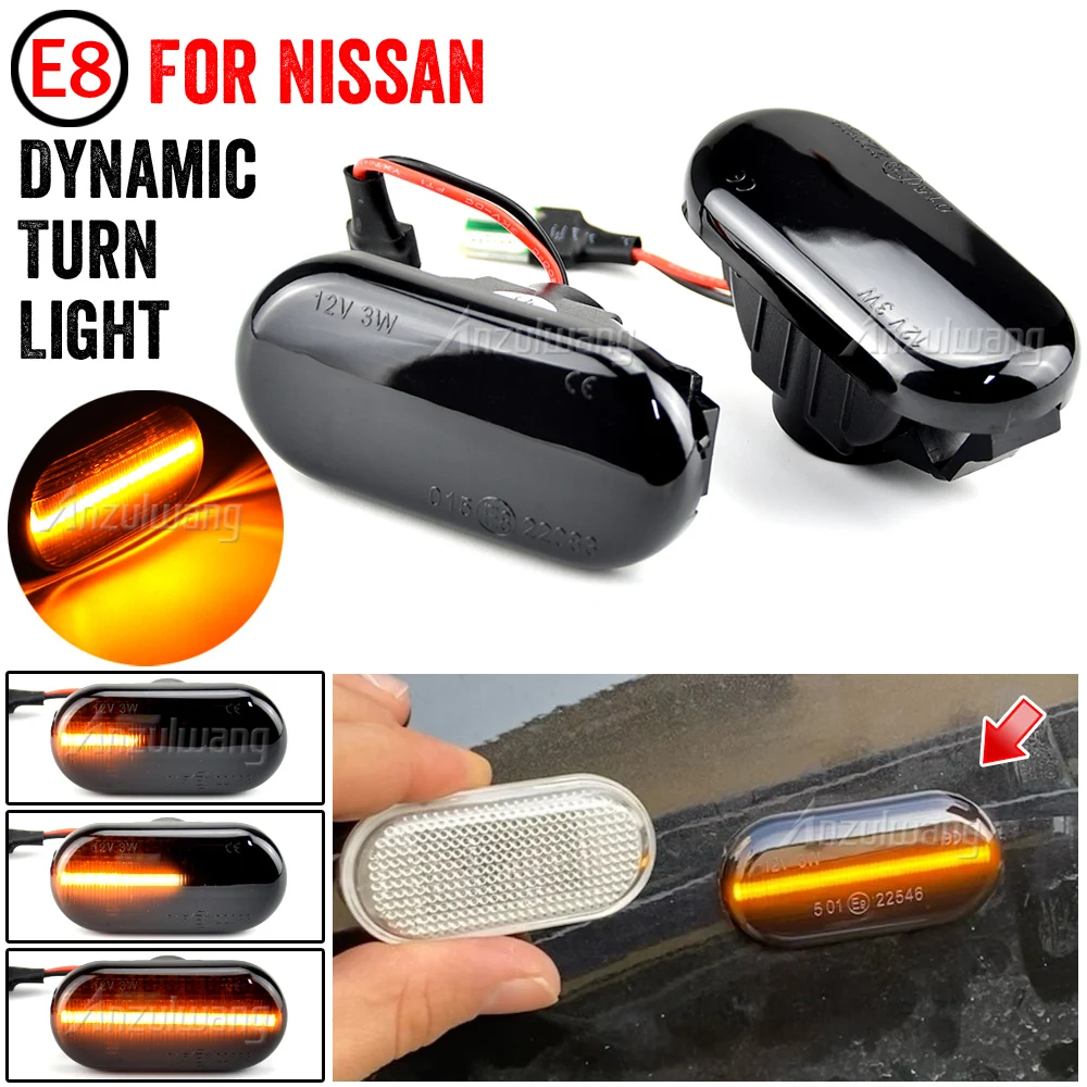 LED Dynamic Side Marker Turn Signal Light For Nissan 350Z Z33 Frontier D40 Cube Z11 Latio C11 Xterra Versa March Pathfinder R51