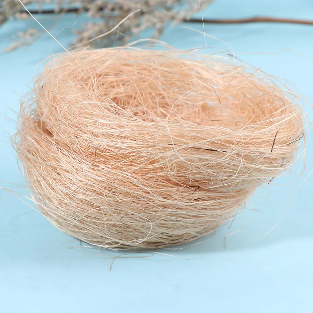 

8 Pcs Decorative Bird Nest Ornaments Artificial Nests for Cages Easter Supplies Mini Garden Decor Moss Landscape Pink Safe
