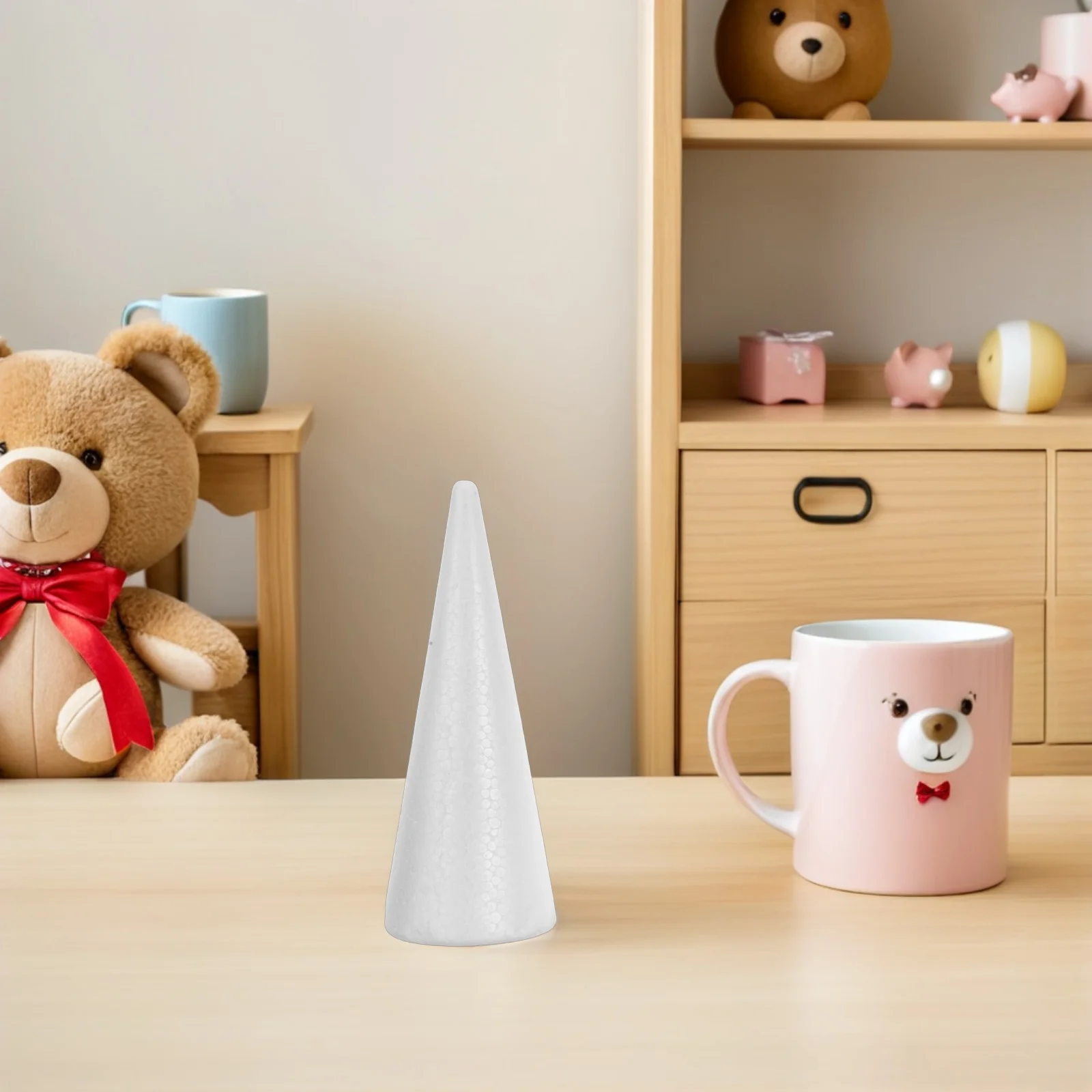 

12pcs Foam Cone For Crafts White Polystyrene Cones Diy Christmas Tree Decor Winter Holiday Craft Supplies Handicraft Materials