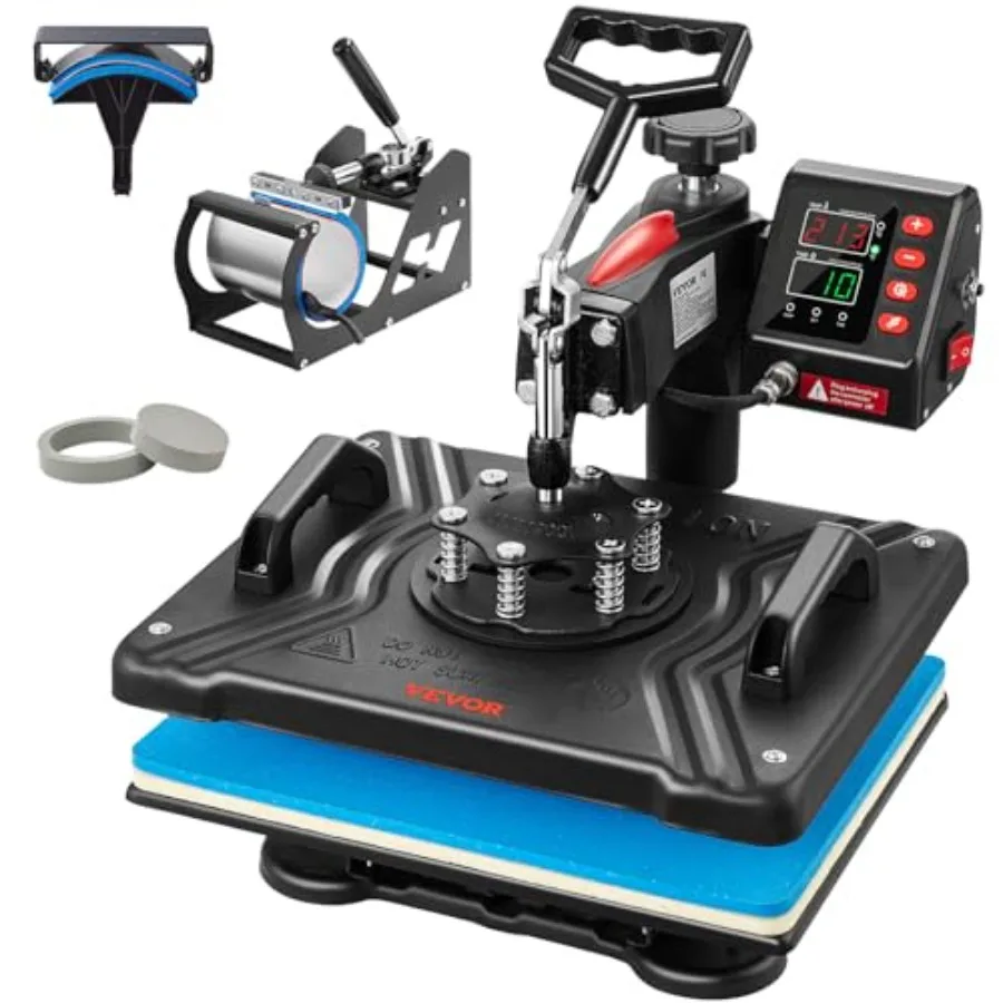 

Heat Press Mache 2x ch, 360° Swing Away Shirt Press Machine - Digital Professional Heat Transfer Tshirt Press Machine, Sublimat