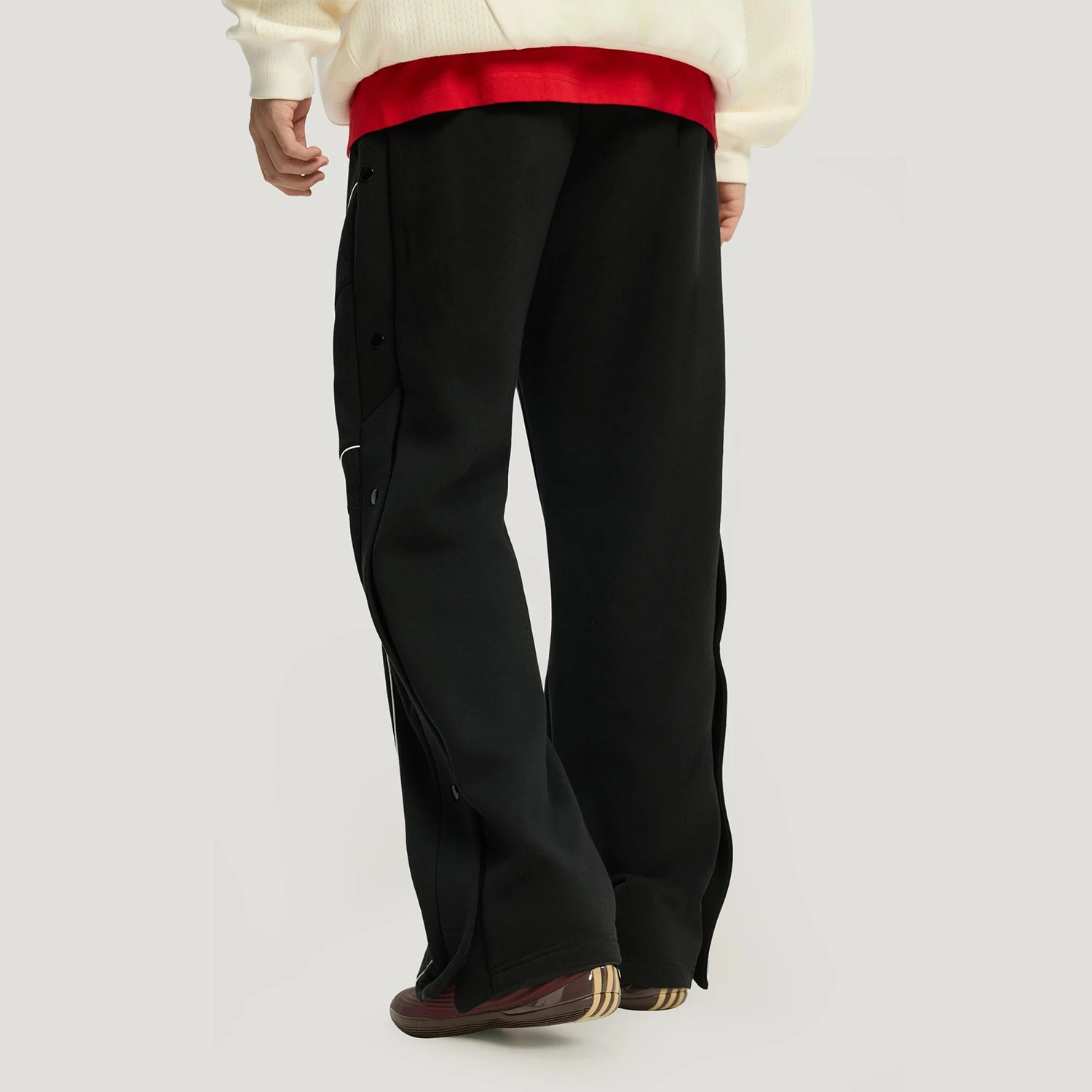 Adidas Originals Men's Patchwork Side Zipper Long Pants for Winter KT0637