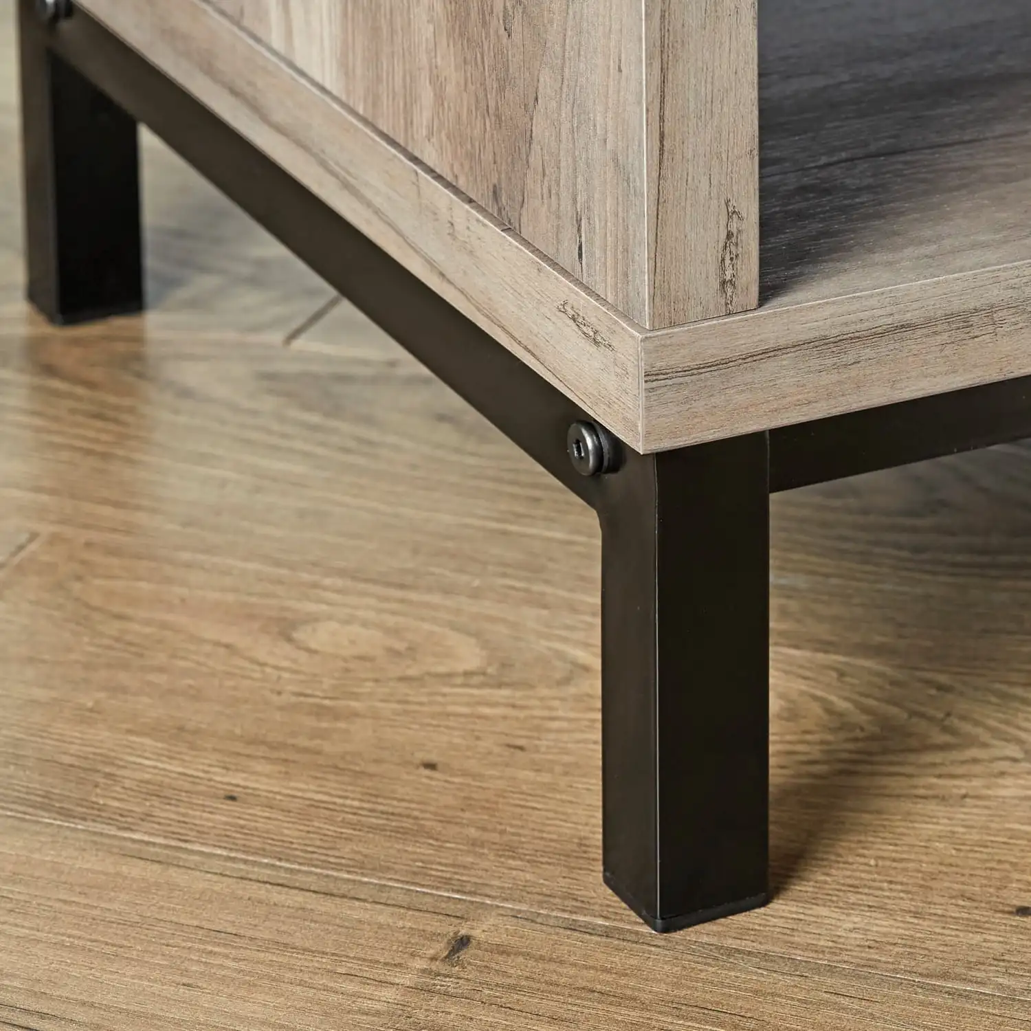 8-Cube Storage Organizer with Metal Base, Rustic