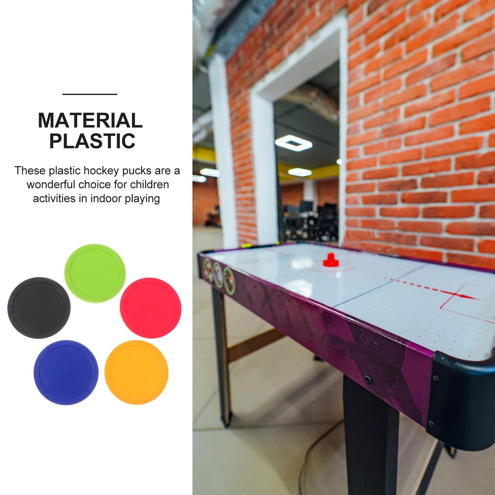 

5 Pcs Hockey Table Accessories Ice Pucks Door Handle Air Replacement Parts Plastic Tables