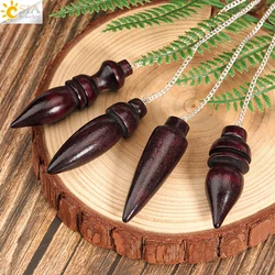 CSJA Spiritual Wooden Pendulum for Divination Meditation Dowsing Radiesthesia Pendulos Balance Wicca Pendulums Jewelry H386