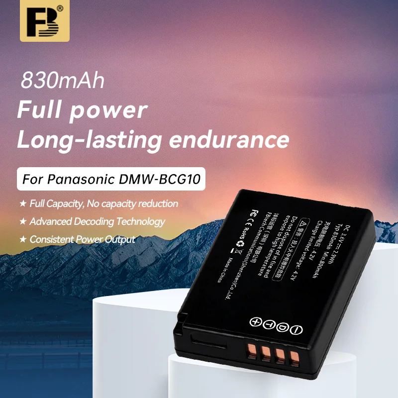 

FB DMW-BCG10 Camera Battery for Panasonic DMC-TZ7/TZ8/TZ10/DMC-3D1 | Strong Compatible 3-Month Warranty Worldwide Shipping