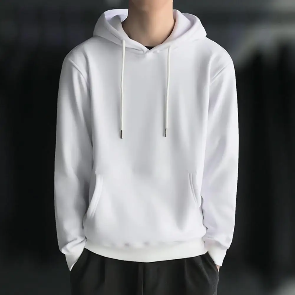 Men Hoodie 2024 Spring And Autumn New Solid Color Men's Fashion Hooded Sweatshirt Loose Casual Daily Street Sweater Tops Hoodies