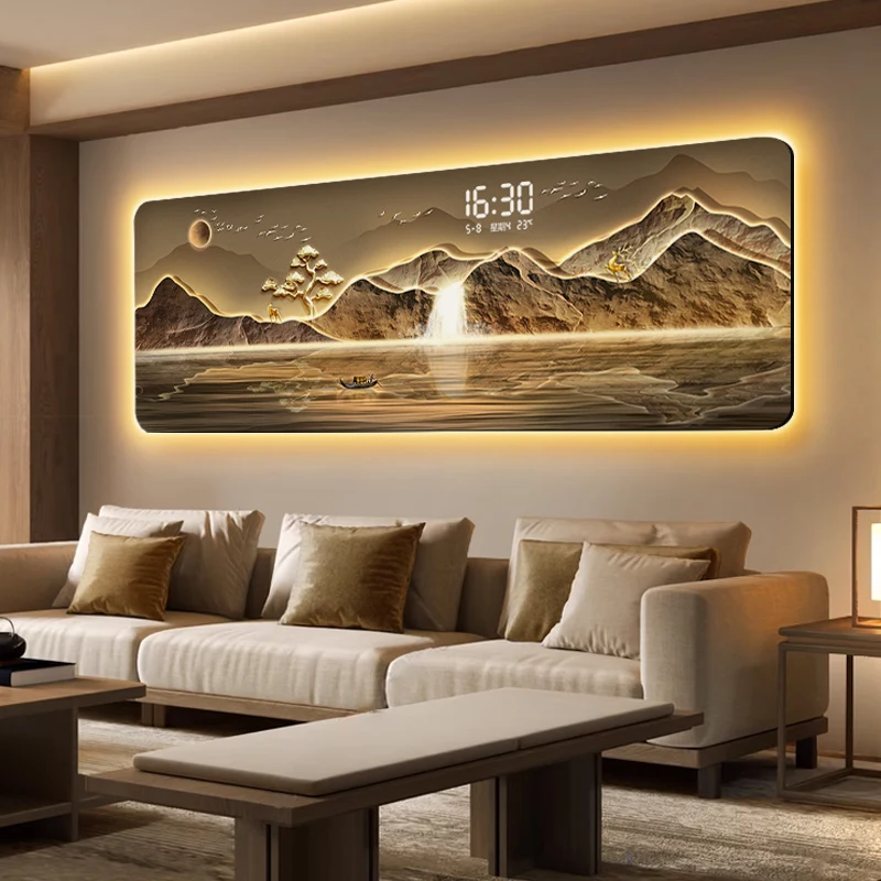 

Premium Quiet Unique Wall Clock Square Designer Living Room Digital Wall Clock Led Aesthetic Horloges Murales Home Decor Items