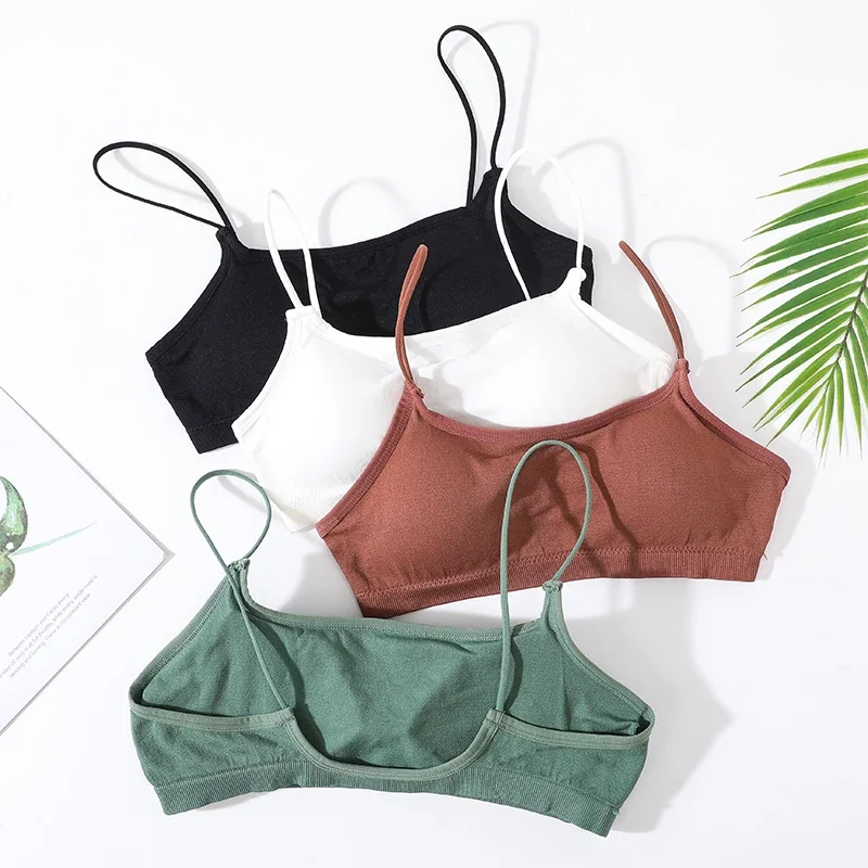 

Seamless Tube Top Bra Sexy Women's Low Back Square Neck Crop Sexy Lingerie Backless Bandeau Bra with Removable Pads Underwear