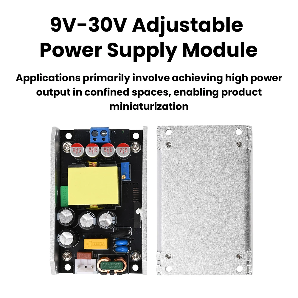 AC 190-265V zu DC 9-30V Einstellbares 180W Hochleistungs-GaN-Schaltnetzteilmodul mit geringer Welligkeit, Industrielle Leistungsplatine – Detail 4
