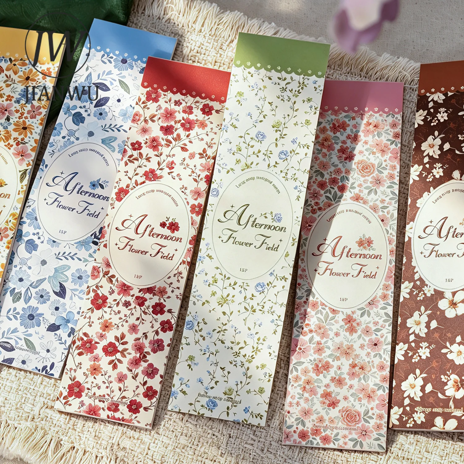 JIANWU Vintage Lace Flower Border Landscape Material Collage Scrapbooking Memo Pads Creative DIY Junk Journal Stationery