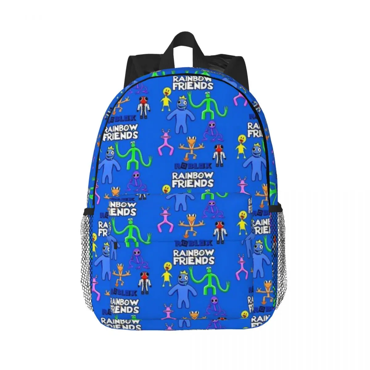 Rainbow Friends mochila impermeável, mala de viagem leve, vários bolsos para organização, 15"