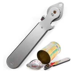 Manual Can Opener Stainless Steel Tin Opener Kitchen Can Piercer Wine Beer Bottle Opener For Restaurant Home Camping